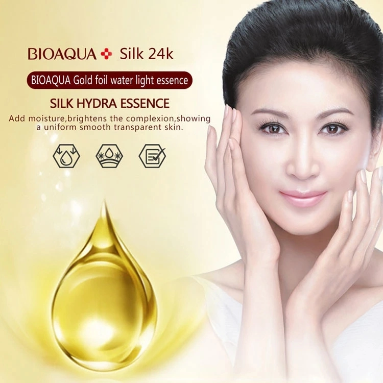 OEM Bioaqua Moisturizing Hyaluronic Acid Essence 24K Gold Skin Care