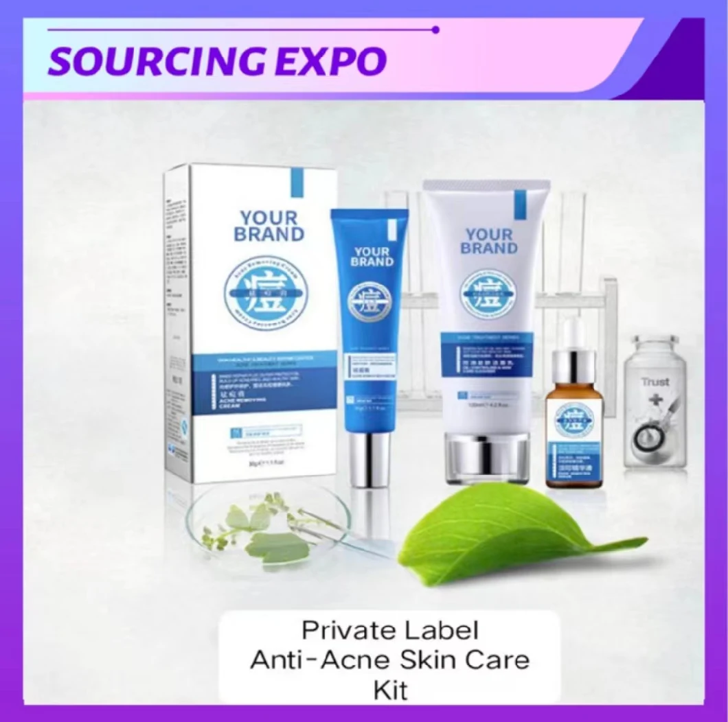 Sourcing Expo Private Label Anti-Acne Skin Care with Anti-Acne Oil Free Face Cleanser, Anti-Acne Essence, Anti-Acne Cream