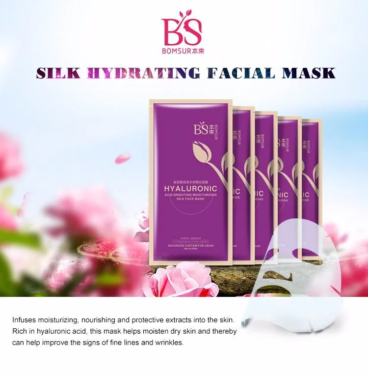 Bomsur OEM Factory Wholesale Ha Moisturizing Face Mask Cosmetic Beauty Product for Anti-Aging