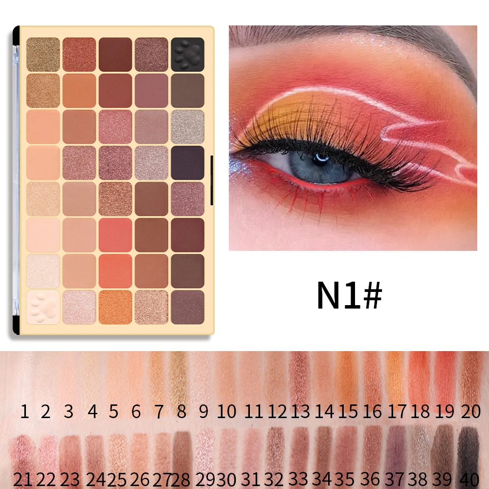 OEM Cosmetics Manufacturer Fashion Hot Sale 40 Colors Eyeshadow Make up