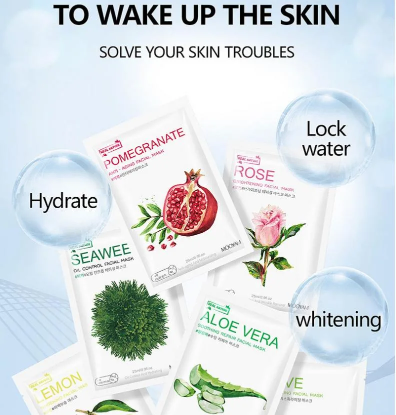 OEM Skin Care Fruit Mask Lemon Seaweed Essence Mask Anti-Dry and Cracked Moisturizing Skin Care