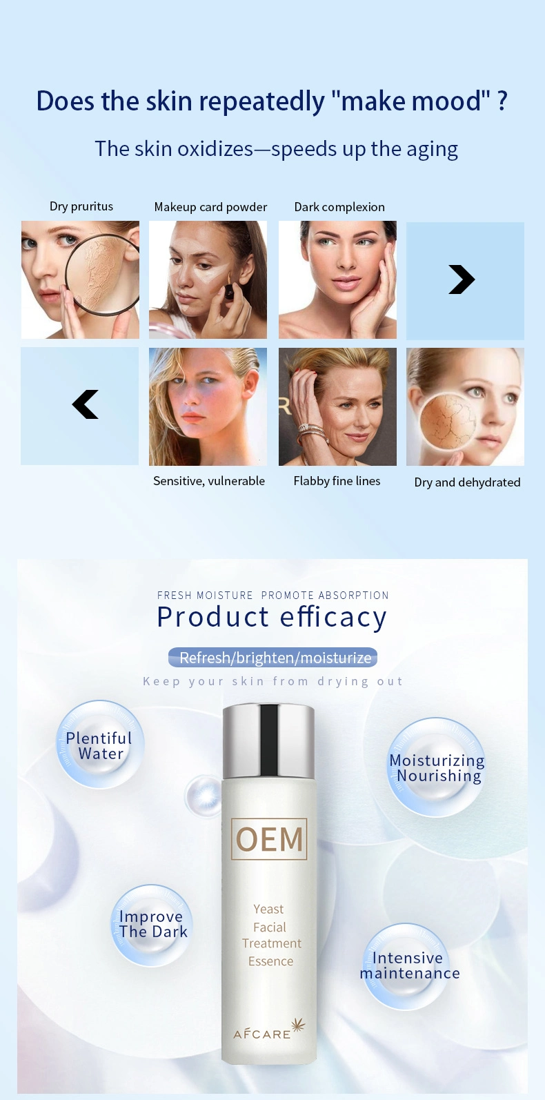 Private Label OEM Organic Anti Aging Facial Skin Care Whitening Vitamin C Face Toner Skin Care Acne Trearement