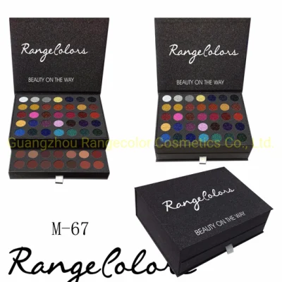OEM New Designed 2 Layers 70 Colors Customized Glitter and Matte Eyeshadow Makeup Set