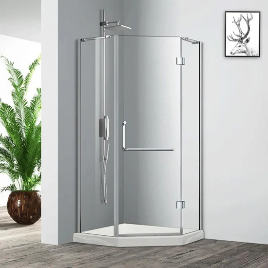 Qian Yan Aluminum Frame Shower Room China Expensive Al Material Shower Suppliers OEM Customized Chrome Surface Luxury Aluminum Shower Over Bath